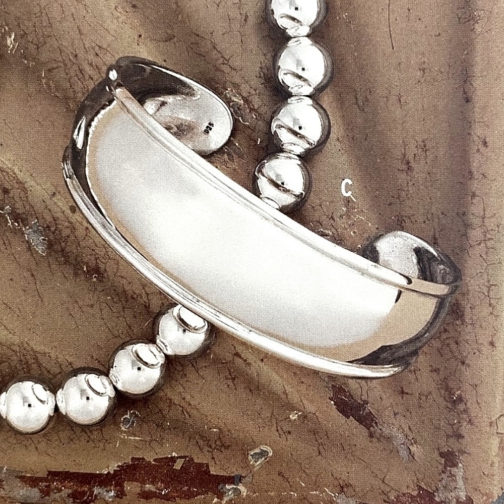 Silpada Sterling Silver Smooth Raised Edge Cuff Bracelet BT6107 - Picture 3 of 7